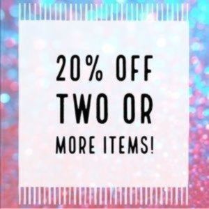 Bundle 2+ items from by closet and Save 20% off!